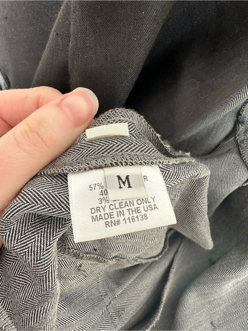 Vintage Signorelli Gray Frayed-Edge Blazer - Picture 5 of 6
